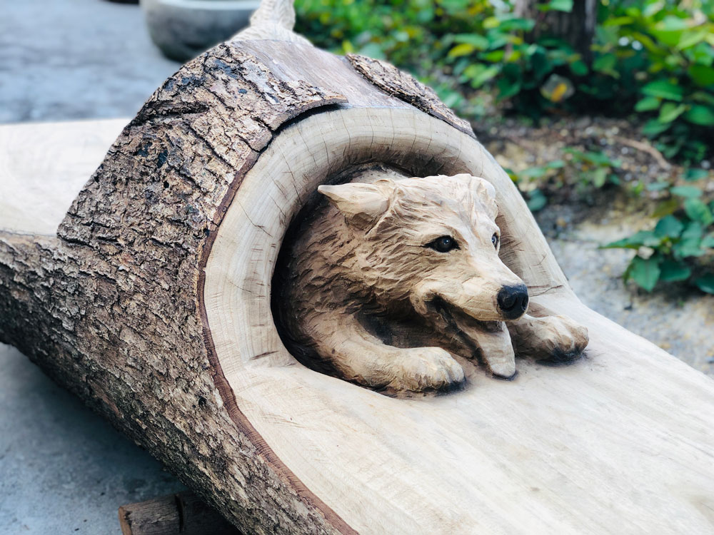 熊/木彫り
